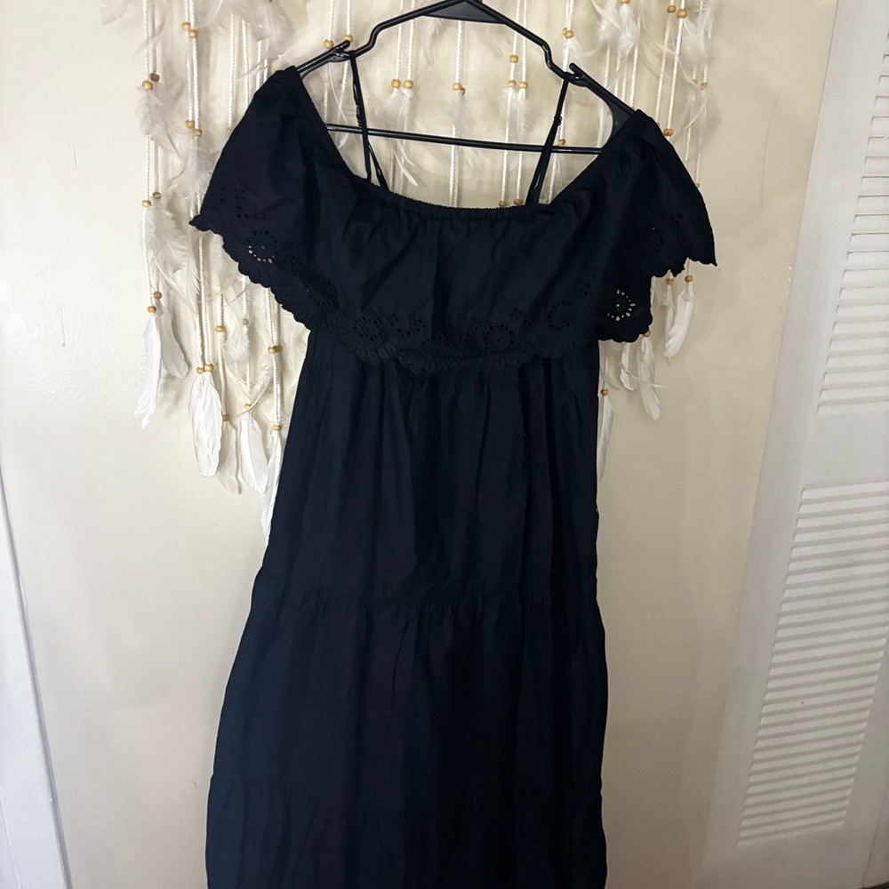Elegant Black Off-Shoulder Dress